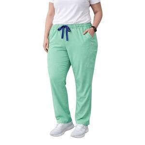FIGS Technical Collection Scrub Pants Teal Drawstring Elastic Waist XL